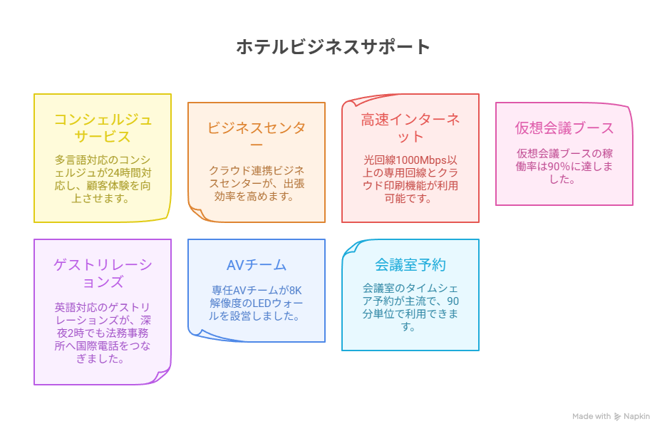 コンシェルジュとビジネスセンター活用