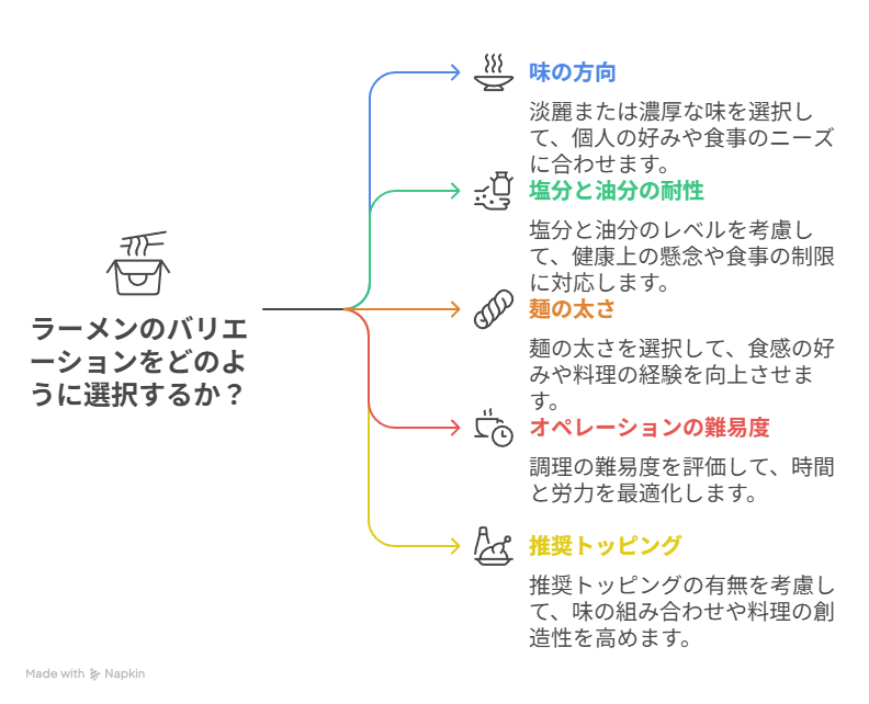 商品 バリエーションと選び方